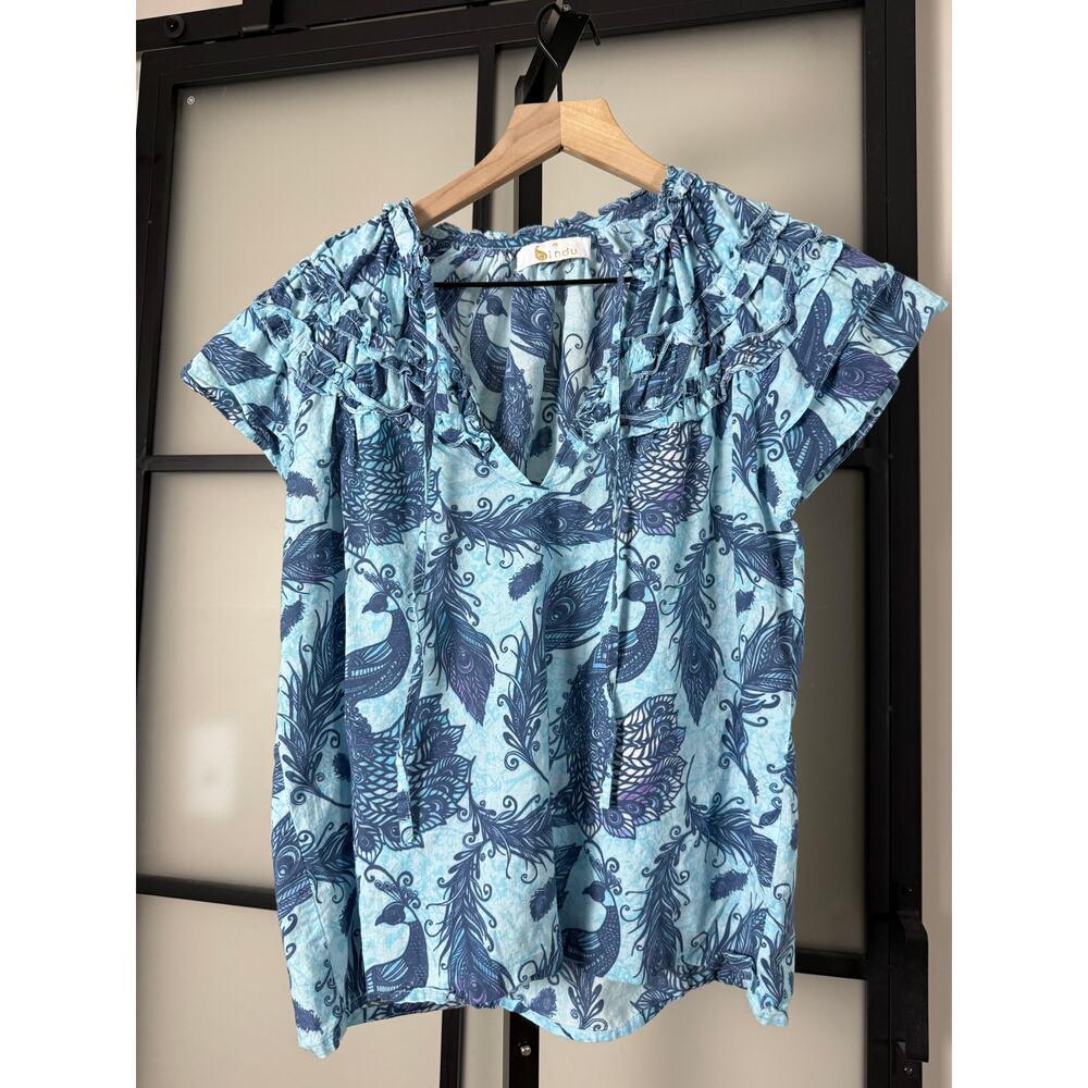 Bindu Ruffle Sleeve Blouse Size XS